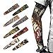 Enlody 8pcs Fake Temporary Tattoo Arm Sleeves - Skull, Tribal Shape, Dragon for Men, Women, Kids