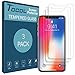 TOCOL [3 PACK] For iPhone X Screen Protector Tempered Glass [9H hardness] [3D Touch] [Bubble Free] with Lifetime Replacement Warranty [3 PACK]