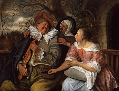 The Merry Threesom by Jan Steen - 20" x 25" Premium Canvas Print