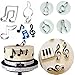 JeVenis 7 PCS Music Note Fondant Mold Musical Instruments Mold Guitar Mold Guitar Cake Toppers Rock Cupcake Topper