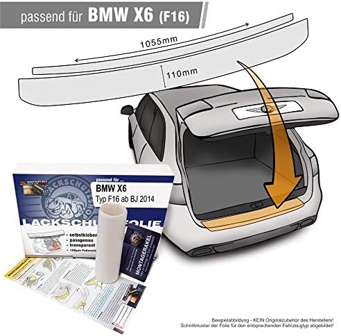 Lackschutzshop – Fit Paint Protection Film as Self-Adhesive Bumper Protector (Car Film and Protective Film) Transparent 150 μm for Model See Description