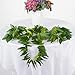 Fortuning's JDS Hawaiian Artificial Leaves Garland Necklace Headband Wristband Party Decorations (4Pcs)