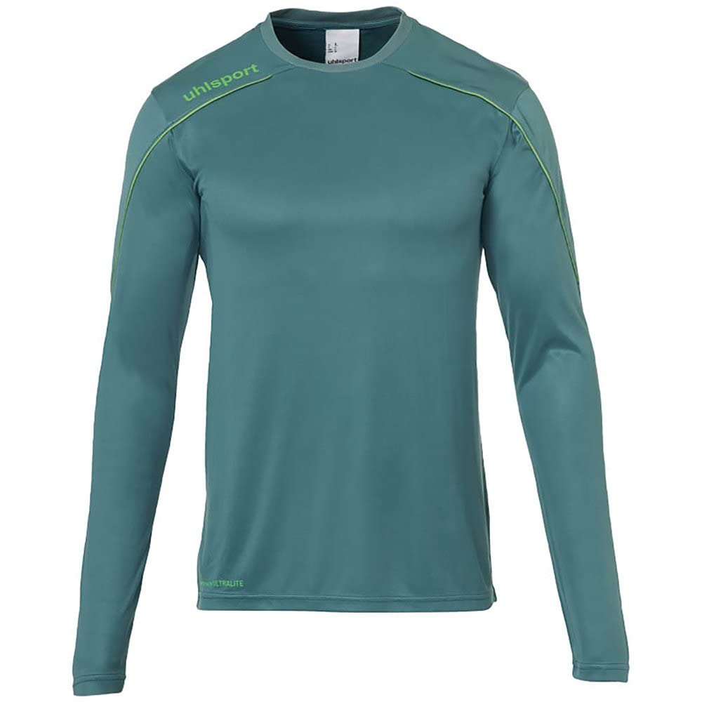Uhlsport Stream 22 Long Sleeve Jersey Men, White/Red, Moisture Wicking Dry Tech, Size M