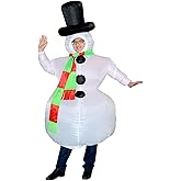 ZISUEX Santa Claus Inflatable Costume - Xmas Blow Up Suit Christmas Jumpsuit