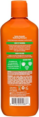 Cantu Avocado Shampoo 400ml – Hydrating Cleanser with Avocado Oil view 2