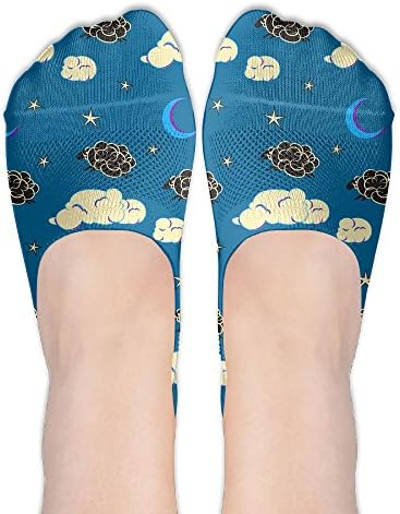 Fun Black Goat Women's Low Cut Boat Line Socks For Ladies For Jogging