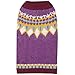 Blueberry Pet Icelandic Lopi Feather Yarn Pullover Dog Sweater in Light Plum, Back Length 16
