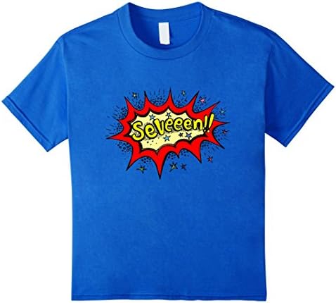 Kids 7th Birthday shirt - Seven Year Old Age 7 Superhero gift 10 Royal Blue