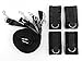 Restraint Kit, MELO Under Bed Extra-Strength Bondage Strap Set with Ankle/Hand Cuffs, Black
