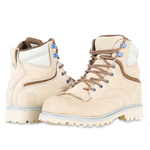 KING'S 6" Leather Steel Toe Women's Work Boots with Goodyear Welt