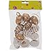 Set of 12 Miniature Gold and White Plastic Easter Egg Ornaments 1.6 Inches