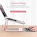 Nulaxy Laptop Stand, Ergonomic Aluminum Laptop Computer Stand, Detachable Laptop Riser Notebook Holder Stand Compatible with MacBook Air Pro, Dell XPS, HP, Lenovo More 10-15.6″ Laptops – Rose Goldthumb 1