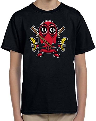 Deadpool Minion Fan Art T-Shirt Adult & Kids Black Tee Shirt Despicable Me
