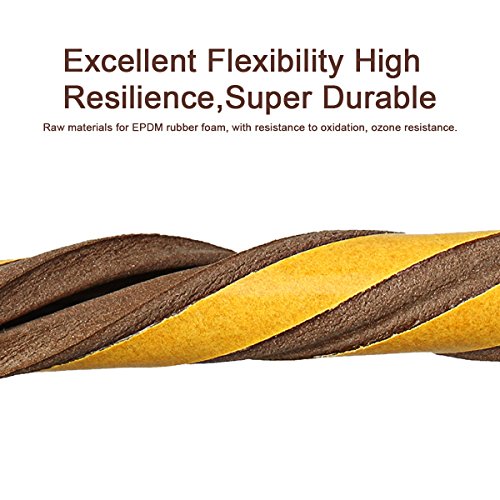 Foam Sealing Strip Door Window Insulation Kit,YIJU D Type EPDM Self Adhesive Doors and Windows Soundproof Insect Prevention Collision Avoidance Rub - Thumbnail 2