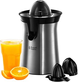 Russell Hobbs Organgenpresse & Zitruspresse elektrisch (2 autom. links-& rechtsrotierende Presskegel für Zitronen/Orangen), Tropf-Stopp-Funktion, spülmaschinenfest, BPA-frei, Saftspresse 22760-56