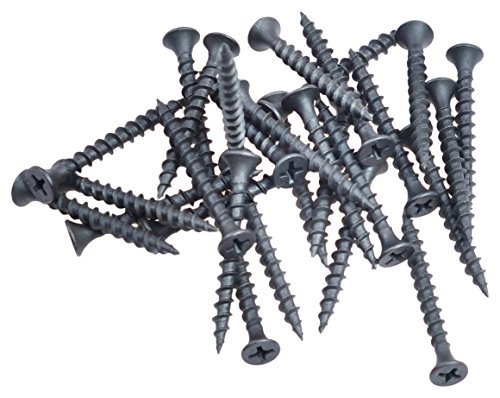 South Main Hardware 330107 1-5/8 Inch #8 Coarse Thread, 9 lbs, Black Drywall Screw with Phillips Drive Bugle Head, 9 Pound