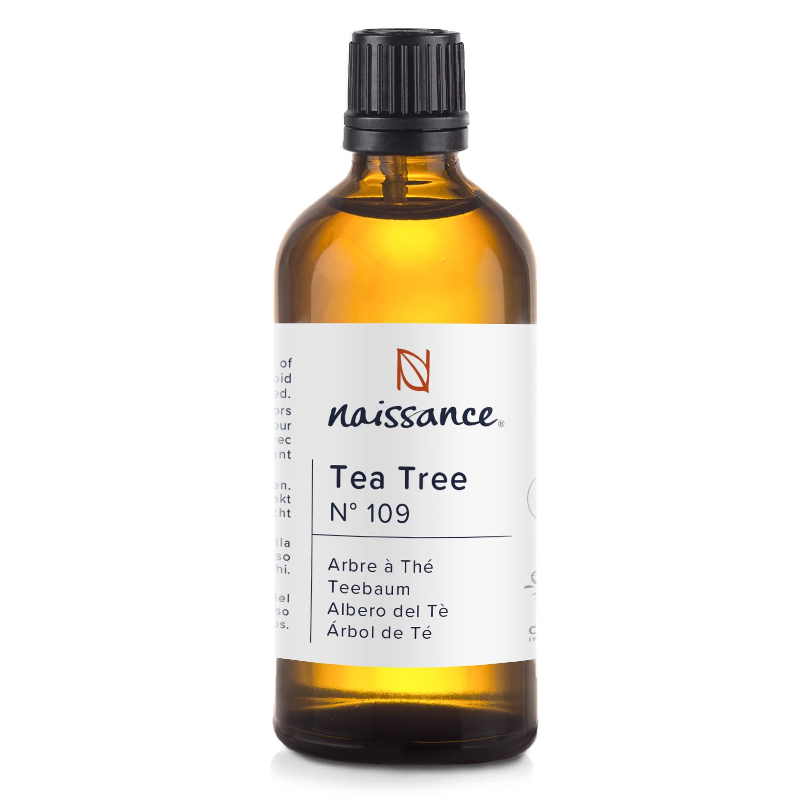 Naissance Tea Tree Essential Oil (No. 109) - 100ml - Pure, Natural, Cruelty Free, Vegan & Undiluted - Use in Diffusers, Aromatherapy & Homemade Formulations