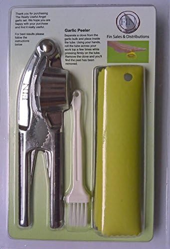3N1 Garlic Press Set With Garlic Peeler (Black)
