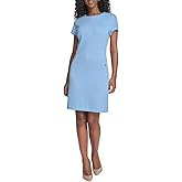Tommy Hilfiger Womens Cap Sleeve Crew Neck Two Hip Pockets Sheath Mini Dress