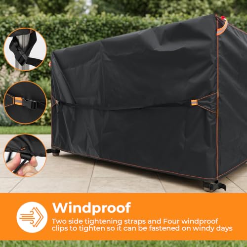 GARPROVM Waterproof Outdoor Furniture Cover, Cover for Outdoor Garden Furniture, 420D Oxford Fabric with Ventilation, Protective Tarpaulin for Table Sofa Outdoor Furniture Sets (250 x 210 x 90 cm)