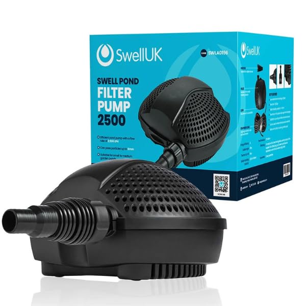 Swell Filter Pumps 2,500LPH | Garden Pond Pump | Filter Pump | 3 Year Guarantee