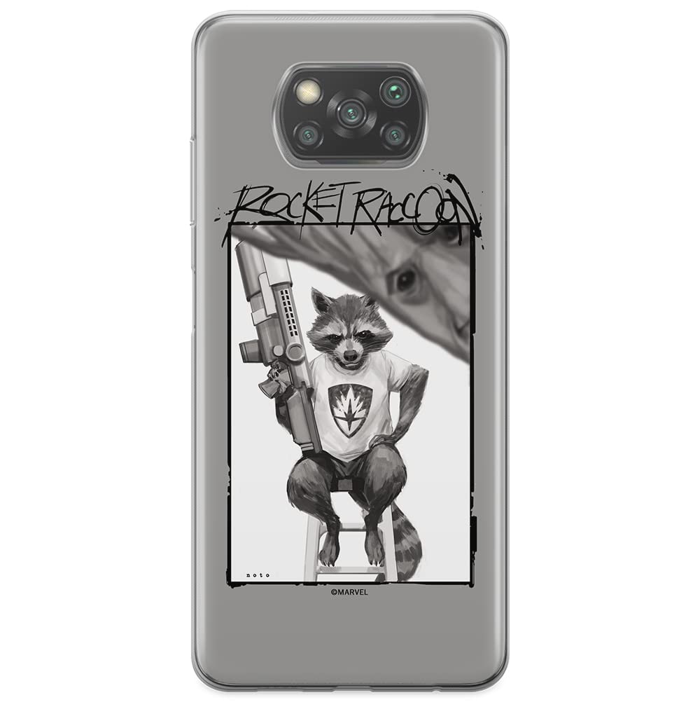 ERT GROUP mobile phone case for Xiaomi POCOPHONE X3 original and officially Licensed Marvel pattern Rocket 004 optimally adapted to the shape of the mobile phone, case made of TPU