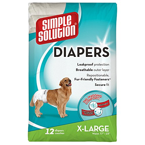 Simple solution disposable diapers for dogs, extra larg…
