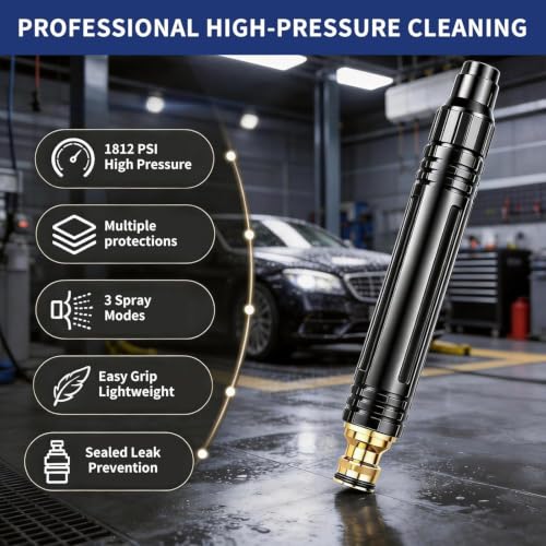 Hosday Powerful High Pressure Sprayer, 2026 Upgrade Garden Hose Spray Gun, High-Strength Aluminum Alloy Core, A Must-Have for for Watering Plants and Vegetables, Car Washing (2PC)