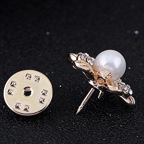 image for Hosaire Brooch Pin Elegant Flower Scarf Pin Lapel Brooch Sweater Pin B