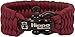 Hippo Survival Paracord Bracelet with Black Metal Shackle and Adjustable Size - Maroon