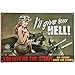ERLOOD You Give Me the Stuff,I Will Give'em Hell Retro Vintage Decor Metal Tin Sign 12 X 8 Inches