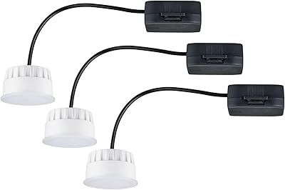 Paulmann 92472 LED Einbauleuchte Modul Choose Coin 3er-Set rund 50mm 3x6W 3x470lm 230V 2700K Satin rund Deckenspot Kunststoff