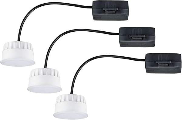 Paulmann 92472 LED Einbauleuchte Modul Choose Coin 3er-Set rund 50mm 3x6W 3x470lm 230V 2700K Satin rund Deckenspot Kunststoff