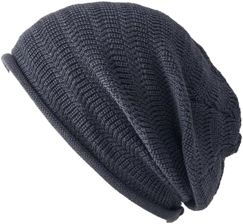 CLAPE Oversized Baggy Skull Cap Summer Thin Knit Hat Men's Slouch