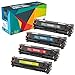 Do it Wiser 4 Pack Compatible for HP 305A CE410X CE411A CE412A CE413A Toner Cartridge for use with HP LaserJet Pro 400 Color MFP M451nw,M451dn, M451dw, MFP M475dn, MFP M475dw, Pro 300 Color MFP M375nw