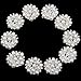 CJESLNA 10pcs 20mm Rhinestone Flower Embellishments Button Flatback