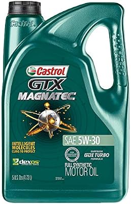 Castrol 03057 GTX MAGNATEC 5W-30 Full Synthetic Motor Oil, Green , 5 Quart