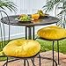 Greendale Home Fashions 15-Inch Round Indoor/Outdoor Bistro Chair Cushion, Sunbeam, Set of 2