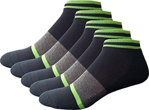 Cushion Low Cut Ankle Running Athletic Socks 5-Pack, Unisex