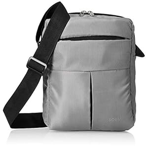 Amazon Brand – Solimo Nylon Cross Body Sling Bag for Men and Women, Grey