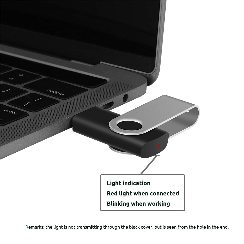 10-Pack Enfain 16GB USB 2.0 Swivel Flash Drives: Shareable Data Storage for Home & Office Use (Black)