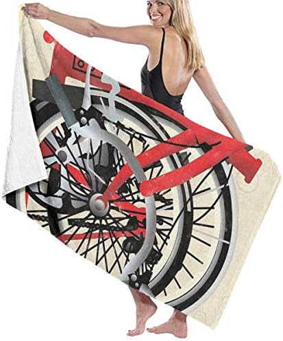 Brompton Bicycle Folded Microfiber Bath Towel Beach Towel Beach Blanket Quick Dry Towel for Travel Swim Pool Yoga Camping Gym