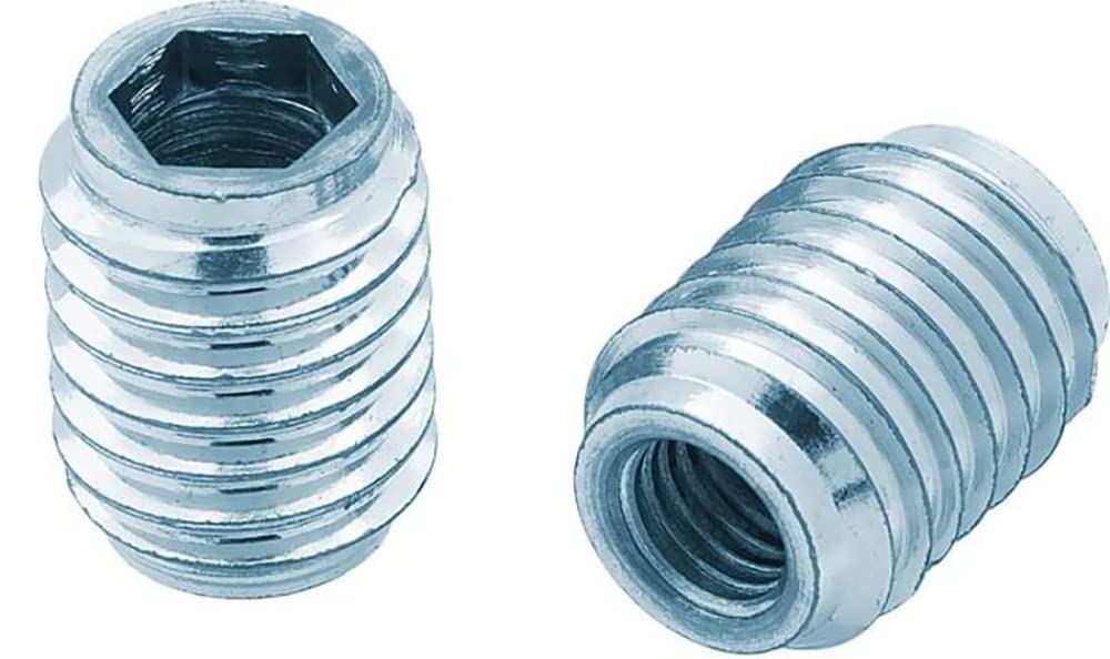 M10 x 18.5mm x 20mm Threaded Wood Insert Nut With Hexagonal Socket Steel (Pack of 10) G13C