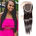 YIROO Hair Brazilian Straight Virgin Human Hair Free Part 4X4 Lace Closure Natural Color (Closure 14