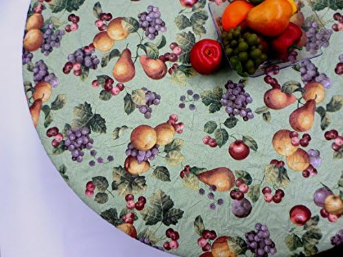 Antique Fruit Sage Elastic Table Cover - Small Round