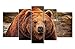 Brown Bear Wall Art Painting Grizzly Bear Prints On Canvas The Picture Animal Pictures Oil for Home Modern Decoration Print Decor for Kitchen