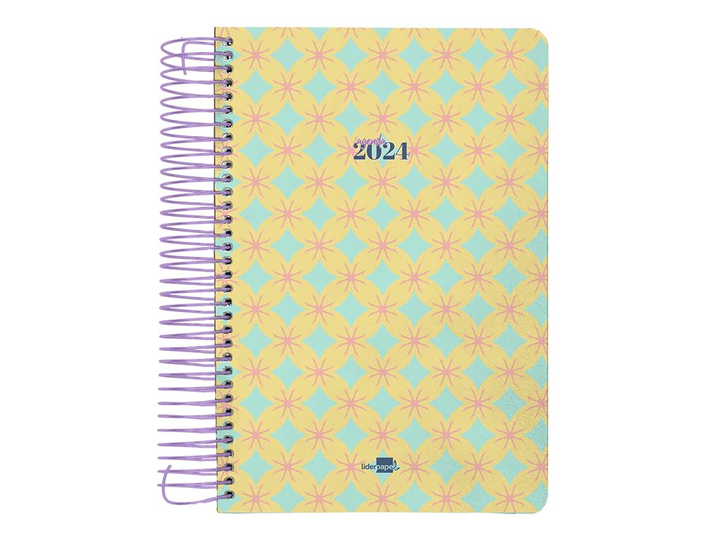Liderpapel Perissa Spiral Diary A4 2024 Day Page Paper 80 g Design Circle