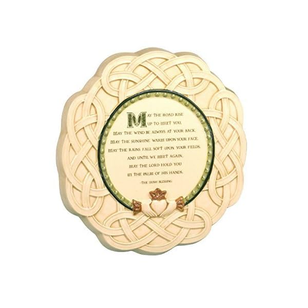 Grasslands Road Celtic Traditions Knotwork Plaque with Stand, Beige