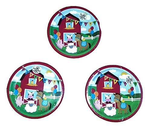 Farmhouse Fun Party Bundle 9" Plates (24)