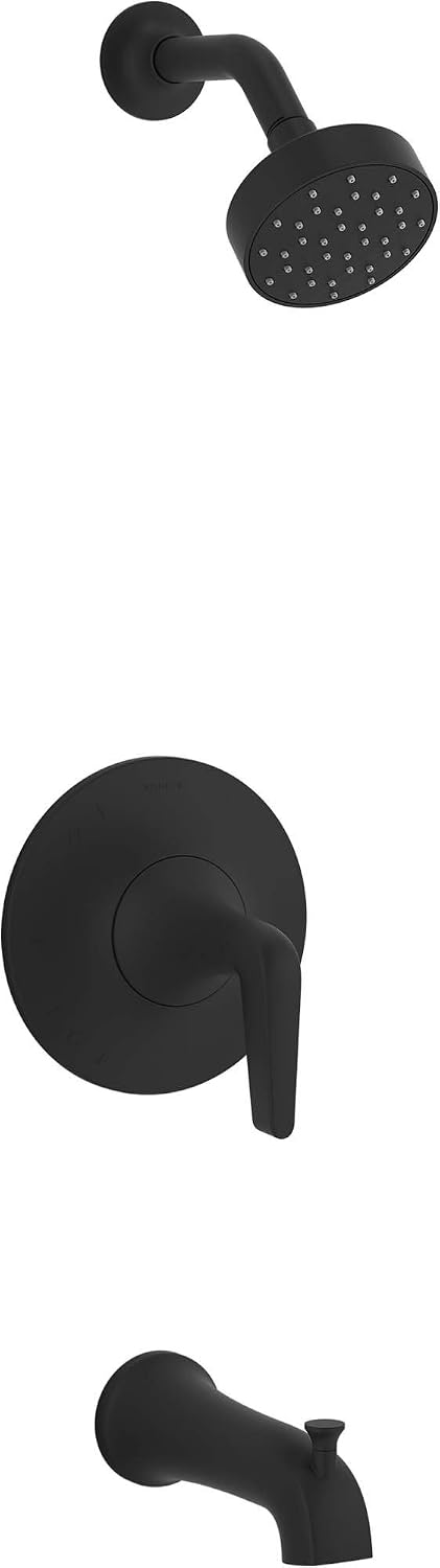 Kohler K-TLS22027-4 Duschverkleidung – Gehärtetes Nickel, Mit Druckausgleichsventil, Weniger Duschkopf